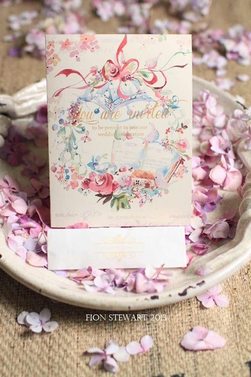 fion stewart精緻婚卡--粉紫的喜悅（客製婚卡區50~99張） - การ์ด/โปสการ์ด - กระดาษ สีม่วง