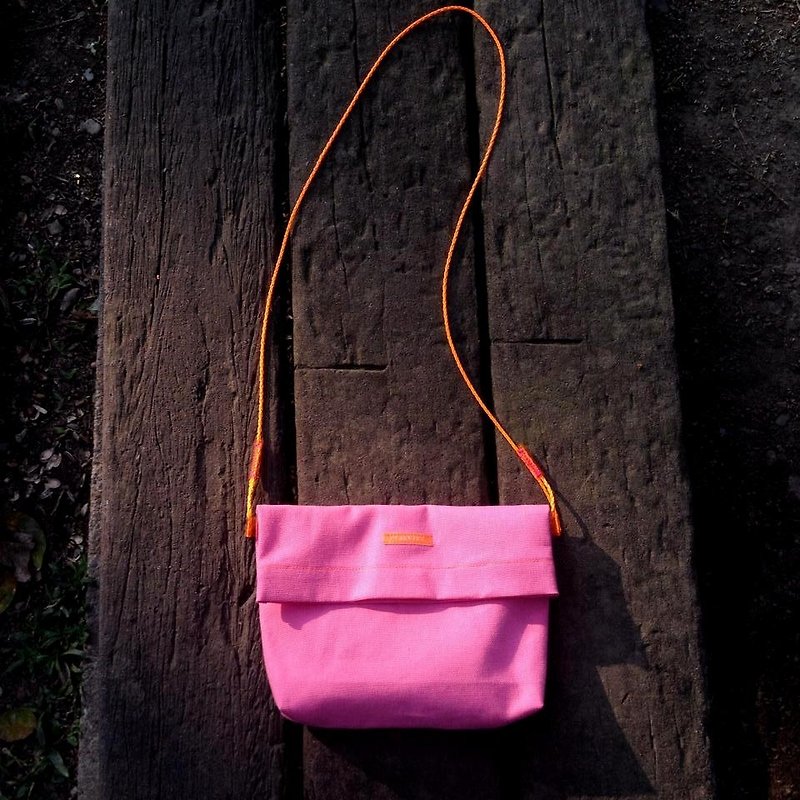 粉粉凹凹 - Messenger Bags & Sling Bags - Other Materials Pink