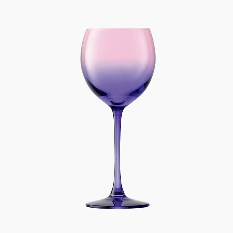 情人節 400cc【可刻字的漸層手工杯】(薰衣草紫色) 英國LSA Mezzo Wine Glass 彩色玻璃刻字紅酒杯 - 酒杯/酒器 - 玻璃 紫色