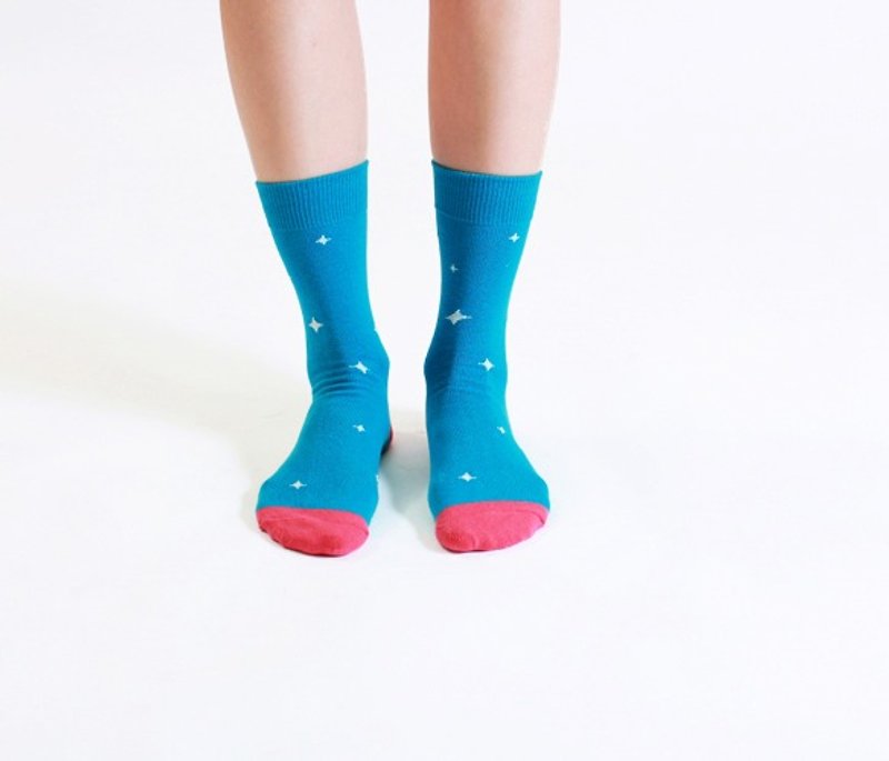 +10・10 more｜Universe 1 1/4 socks - ถุงเท้า - วัสดุอื่นๆ สีน้ำเงิน