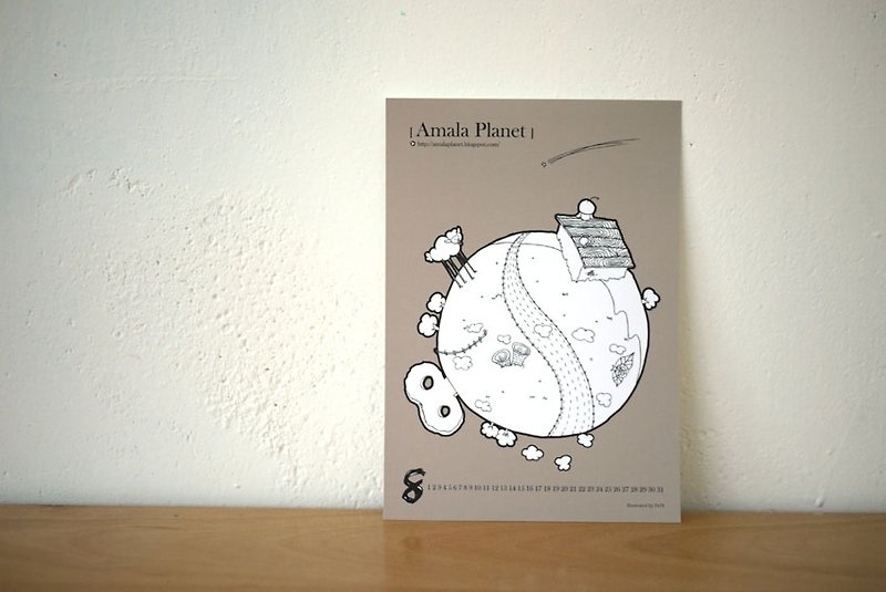 Amala Galaxy August Amala Planet - การ์ด/โปสการ์ด - กระดาษ ขาว