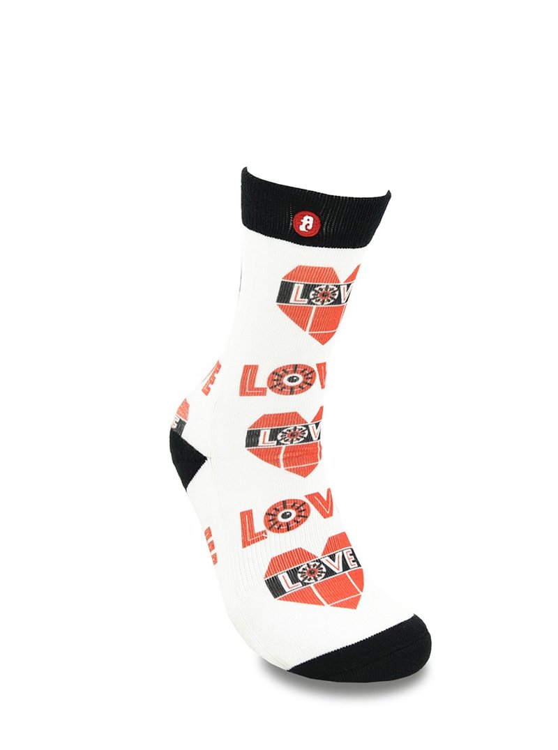 美國Fools Day印花襪子﹣心 - 襪子 - 棉．麻 