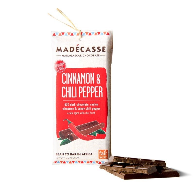 Madagascar cinnamon and chili chocolate _ _ fair trade - ช็อกโกแลต - อาหารสด สีนำ้ตาล