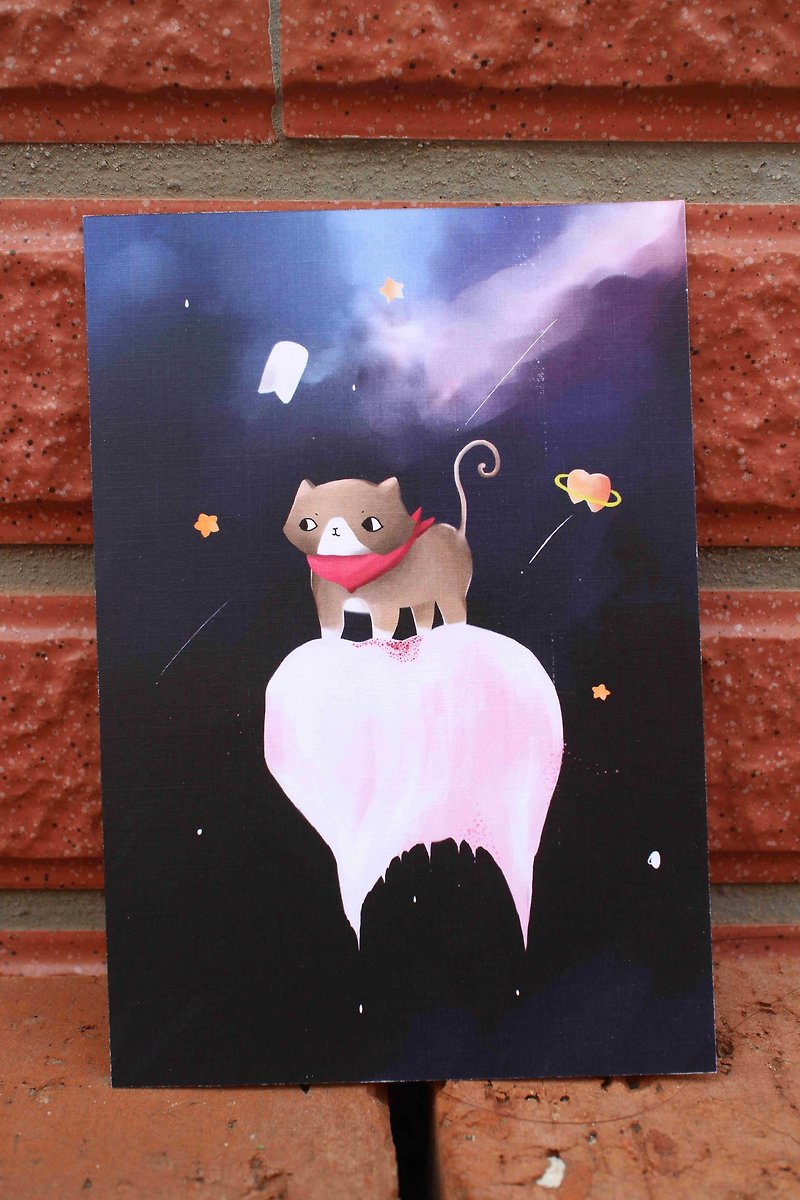 ポストカード--冷淡な猫--[惑星]歯 - カード・はがき - 紙 