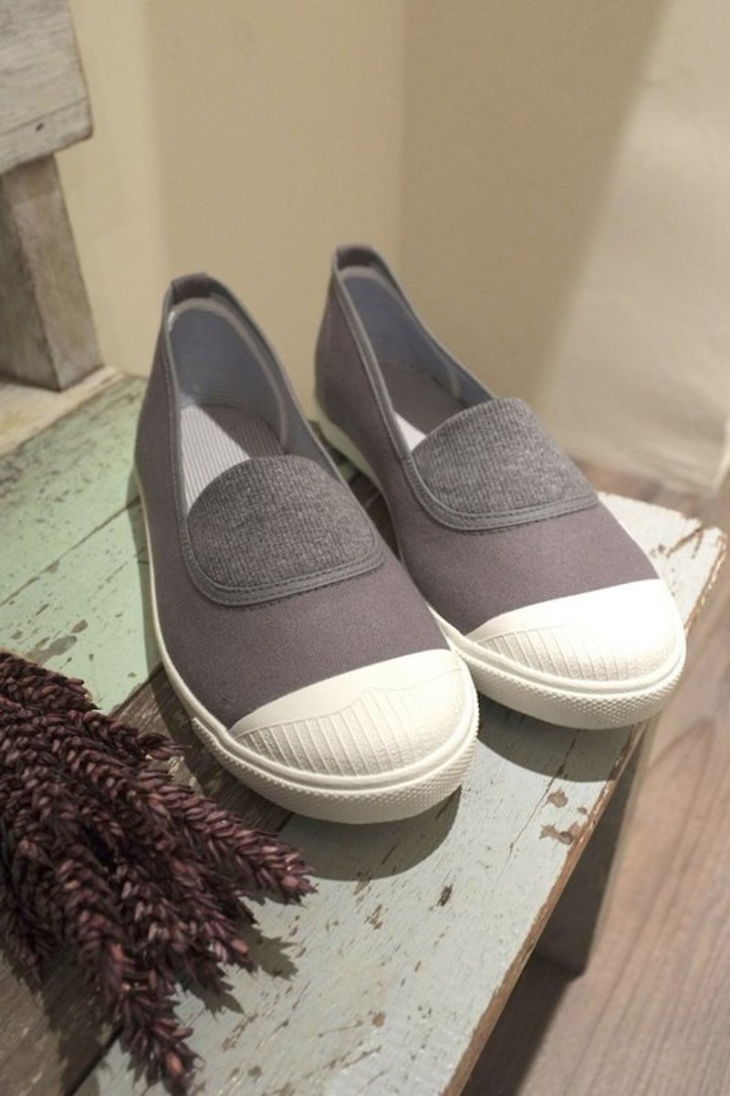 Southgate 南登機口 ANN-碳灰-超方便穿脫帆布鞋 - Women's Casual Shoes - Other Materials Gray