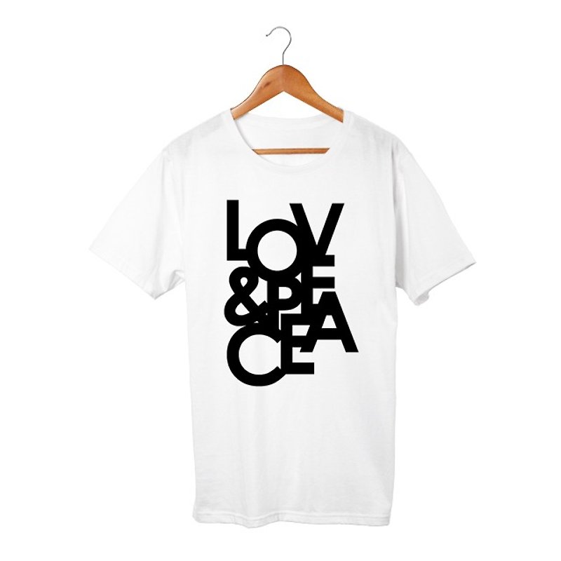 Love & Peace T-shirt - トップス ユニセックス - コットン・麻 ホワイト