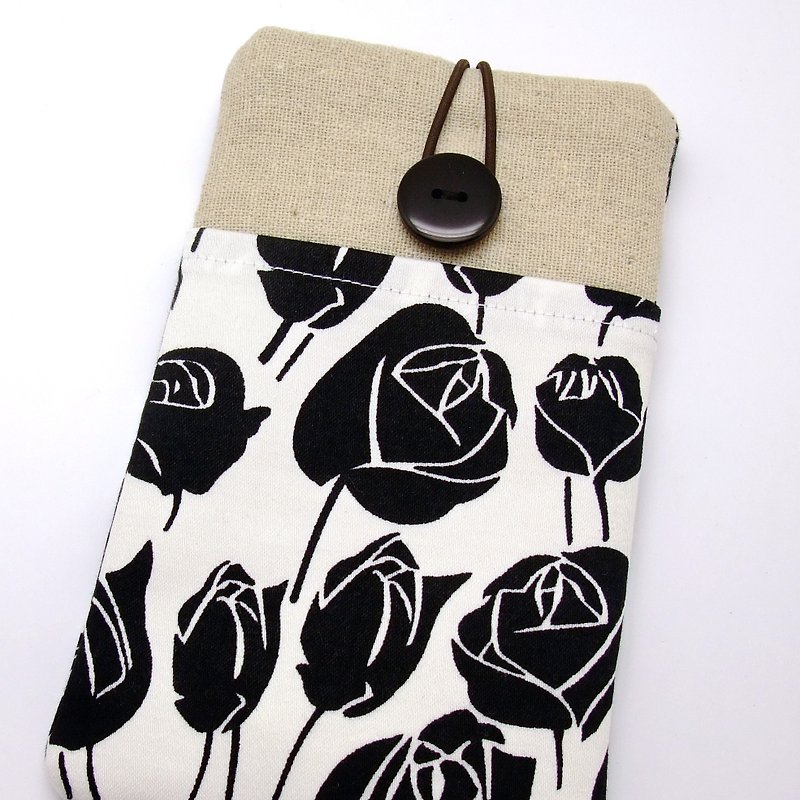 iPhone sleeve, Samsung Galaxy S8, Galaxy Note 8, cell phone, ipod classic touch - Phone Cases - Cotton & Hemp Black