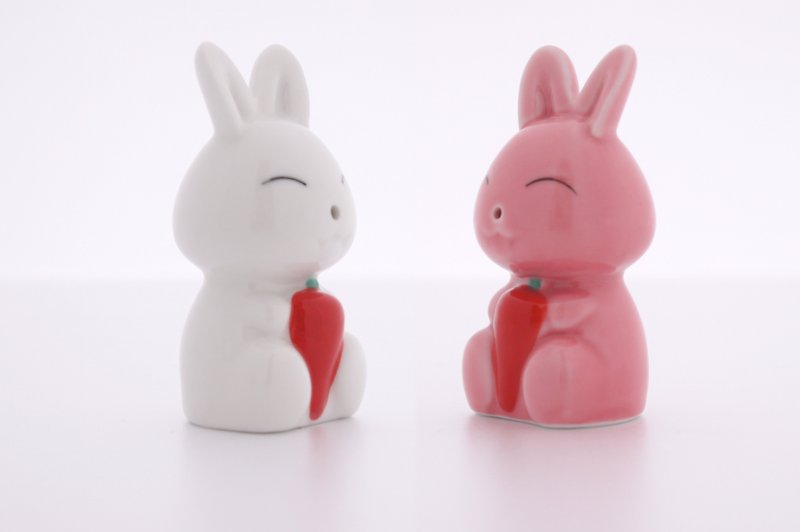 OSICHEF好彩兔胡椒鹽罐組 - 廚具 - 瓷 粉紅色