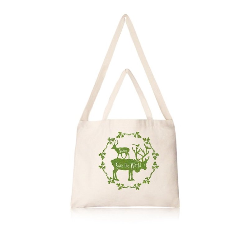 Nature horizontal canvas bag - Clutch Bags - Cotton & Hemp 