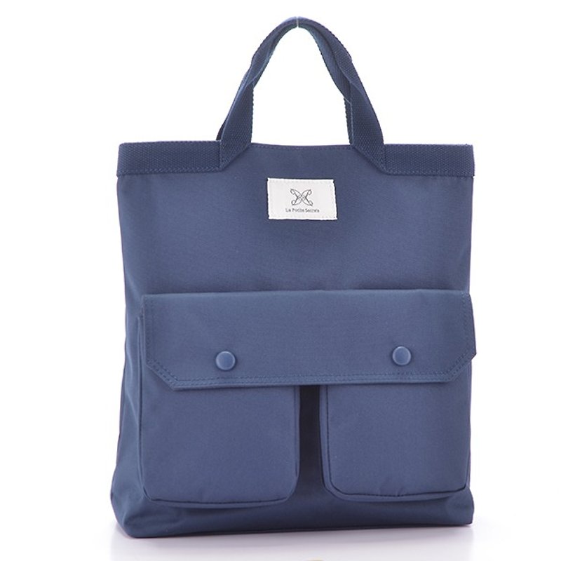 LaPoche Secrete: Christmas exchange gift _ Wen Qing style storage treasure bag _ Navy - Handbags & Totes - Other Materials Blue