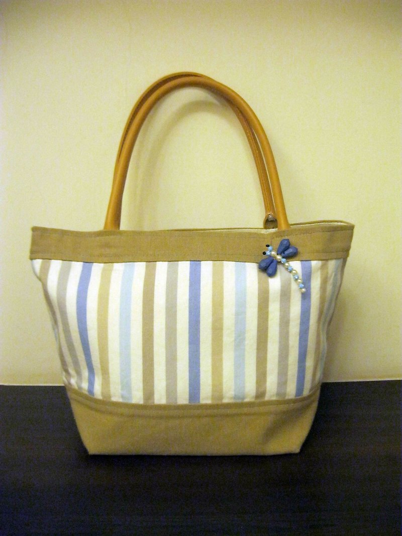 Dancing Dragonfly_shoulder bag (exclusive design) - Messenger Bags & Sling Bags - Cotton & Hemp White