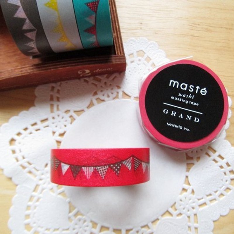 maste Masking Tape and paper tape [party banner - red (MSG-MKT18-RE)] - Washi Tape - Paper Red