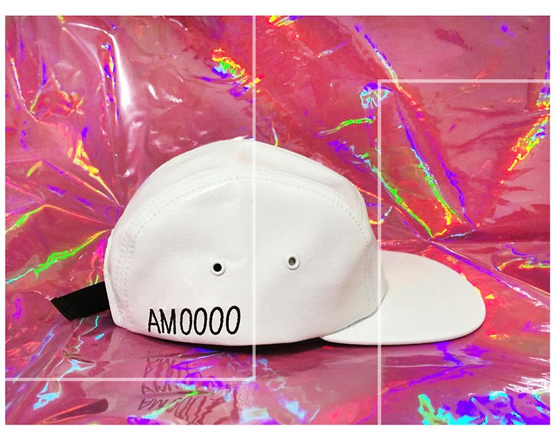 AM0000 ||| 低限主義 Minimalism 月球表面 乳膠白 五分割帽 - 帽子 - 其他材質 白色
