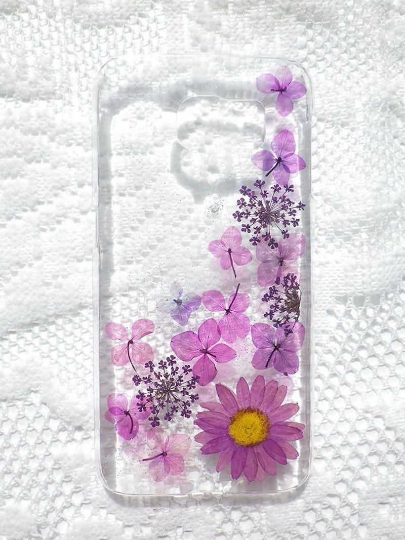 Anny's workshop hand-made Yahua phone protective shell for Samsung Galaxy S6 case, S6 purple romance - เคส/ซองมือถือ - วัสดุอื่นๆ สีม่วง