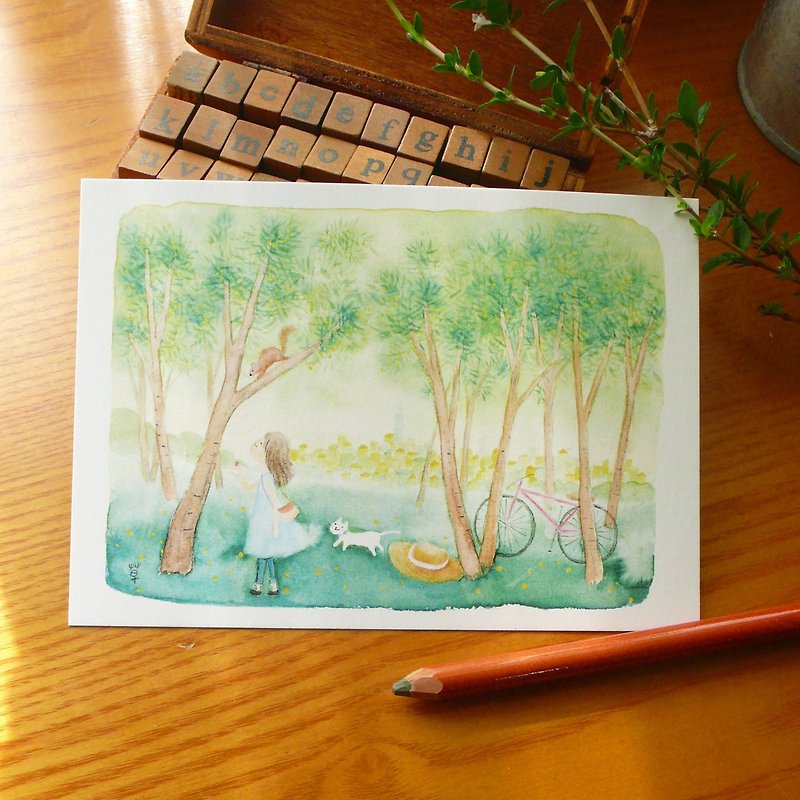 Taiwan Style Series-Acacia postcard in early summer - การ์ด/โปสการ์ด - กระดาษ สีเขียว