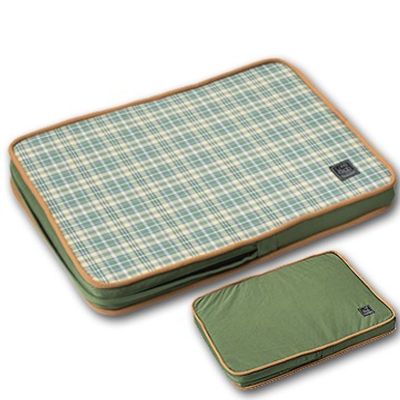 《Lifeapp》寵物緩壓睡墊M (綠格紋) W80 x D55 x H5 cm - 寵物床墊/床褥 - 其他材質 綠色