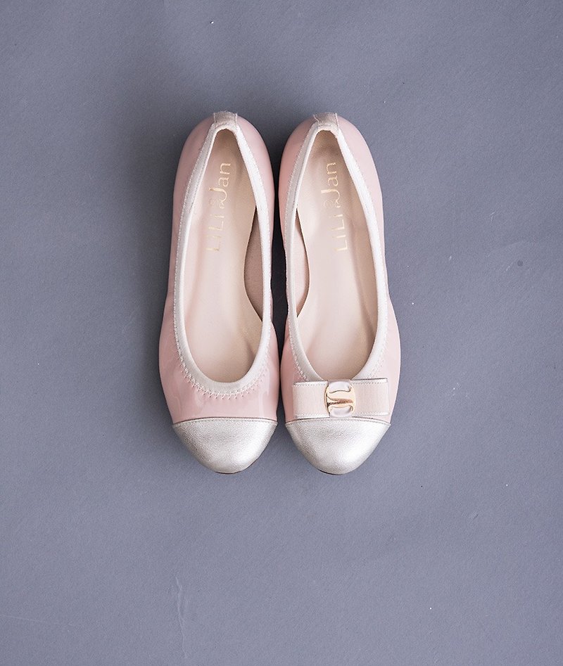 [rainy days are not melancholy] two-color two-wear waterproof ladies shoes _ champagne gold / powder (23) - รองเท้ากันฝน - วัสดุอื่นๆ สึชมพู