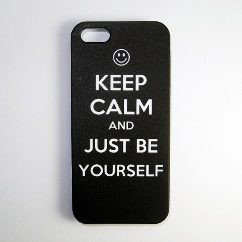 SO GEEK 手機殼設計品牌 THE KEEP CALM GEEK JUST BE YOURSELF款(黑) - 手機殼/手機套 - 塑膠 黑色