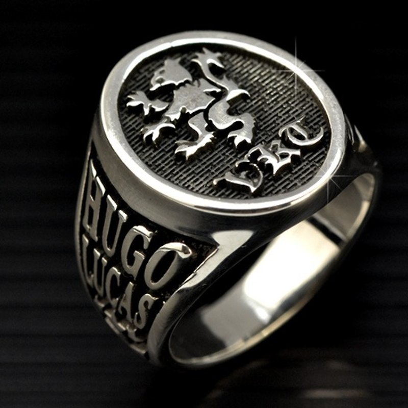 Customized. 925 Sterling Silver Jewelry RS00004-College Ring/Saddle Ring - แหวนทั่วไป - โลหะ 