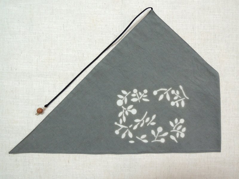 [Mu Mu grass and wood dyed] olive leaf plant dyed dark gray green triangle chopstick set (Nordic style vine) - ตะเกียบ - ผ้าฝ้าย/ผ้าลินิน สีเทา