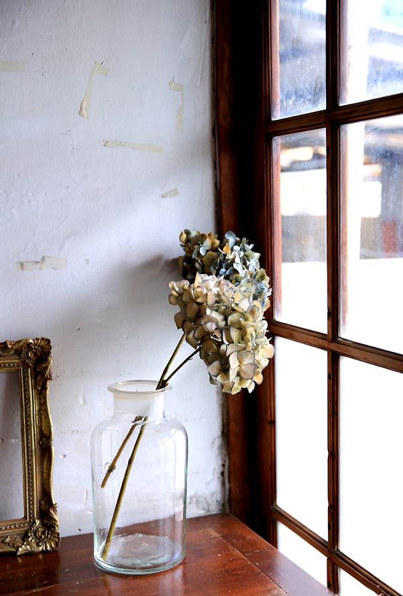 古道具 高口古董玻璃瓶 / 花器 - 置物 - ガラス ホワイト