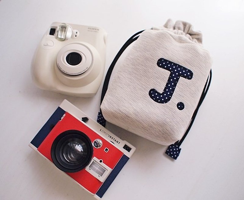 hairmo. Exclusive alphabet beam port Polaroid Camera Bag - M. Gray + (mini / lomo) - กระเป๋ากล้อง - วัสดุอื่นๆ ขาว