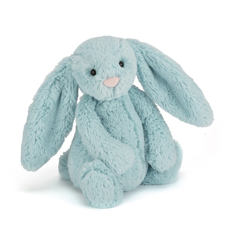 Jellycat Bashful Aqua Bunny 冰沙藍 31cm - 玩偶/公仔 - 聚酯纖維 藍色