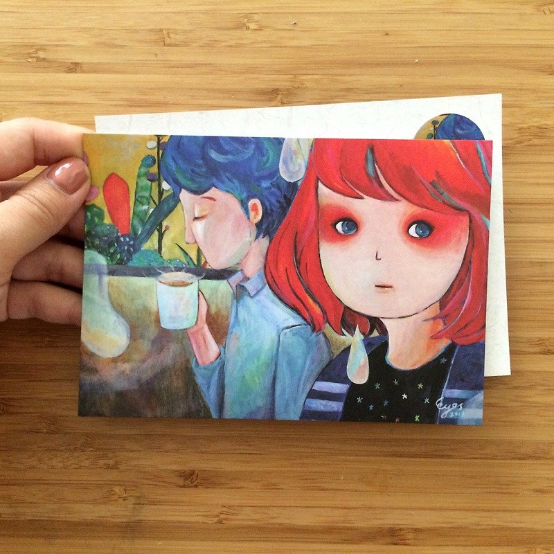 ┇eyesQu┇Can't guess well┇Illustrated postcard - Cards & Postcards - Paper Multicolor