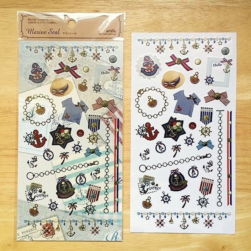 amifa transparent decorative stickers [Marine (18295)] - Stickers - Paper Multicolor
