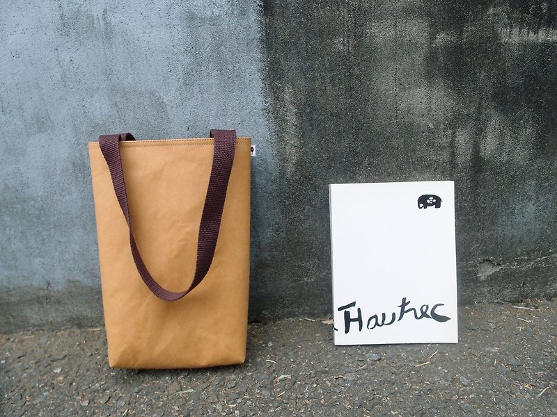 Small Tote Bag - Handbags & Totes - Paper Brown