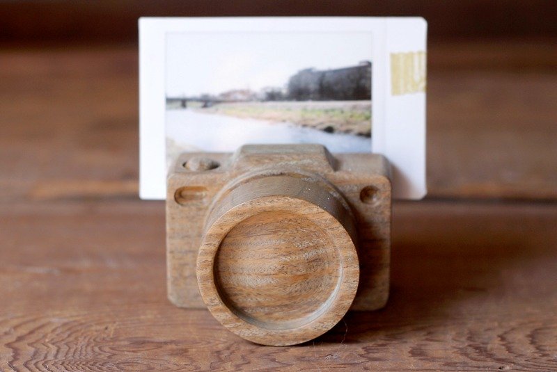 Handmade wooden miniature camera ▣ green ebony business card photo folders - อัลบั้มรูป - ไม้ สีเขียว