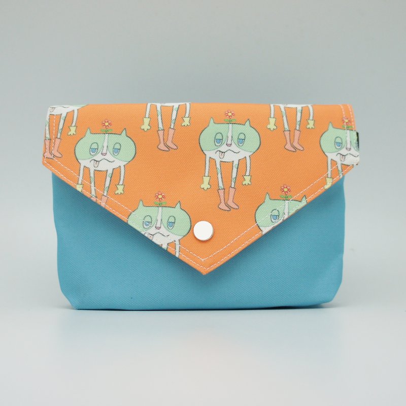 BLR ハンドメイドプリントBB BAG ショルダーバック - Messenger Bags & Sling Bags - Other Materials Orange