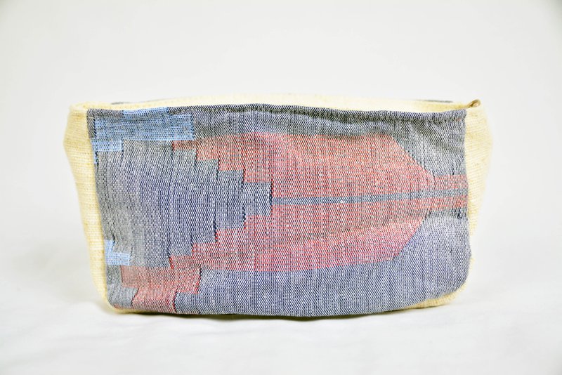 Dhaka hand-woven ladder blue and gray _ _ _ cosmetic trade fair - Toiletry Bags & Pouches - Cotton & Hemp Gray