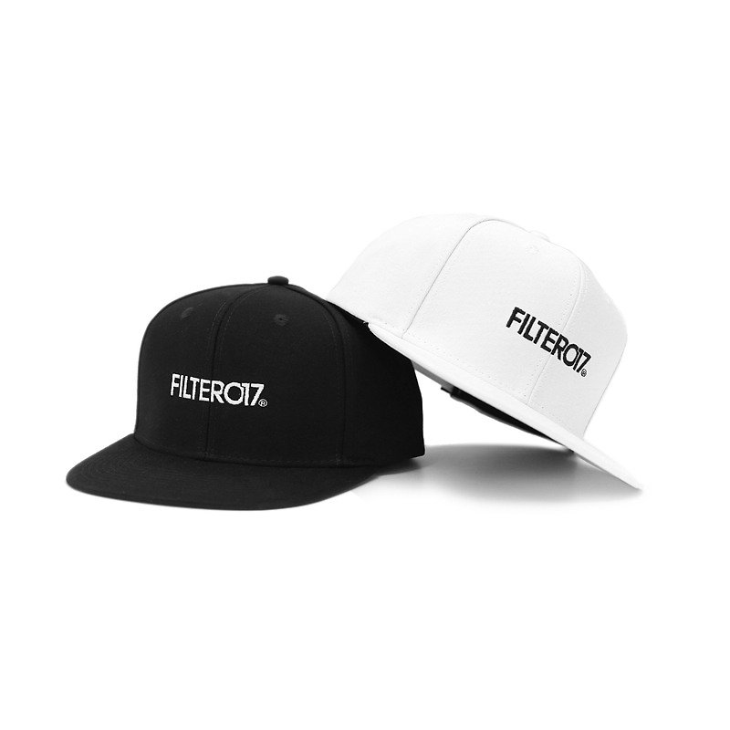 【Filter017】 Logo Snapback Cap 字體後扣式棒球帽 - 帽子 - 其他材質 白色