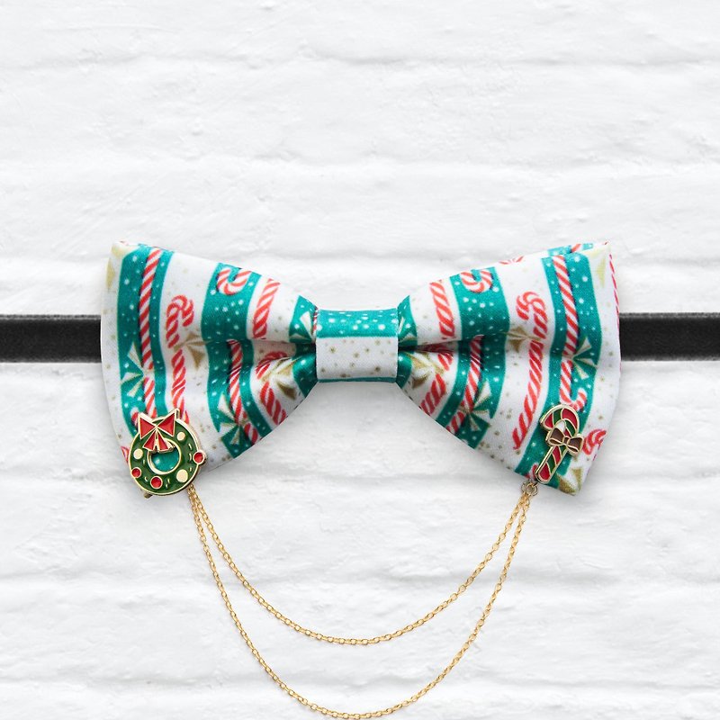 Style 0248 Bowtie with decorative pins - Modern Boys Bowtie, Toddler Bowtie Toddler Bow tie, Groomsmen bow tie, Pre Tied and Adjustable Novioshk - Chokers - Other Materials Green