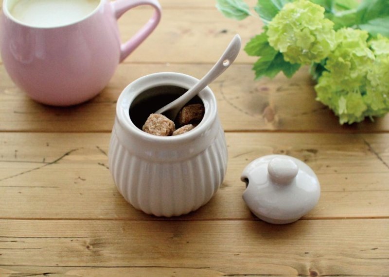 丹麦劳尔森 spice jar / sugar bowl (elegant gray) - Pottery & Ceramics - Other Materials 