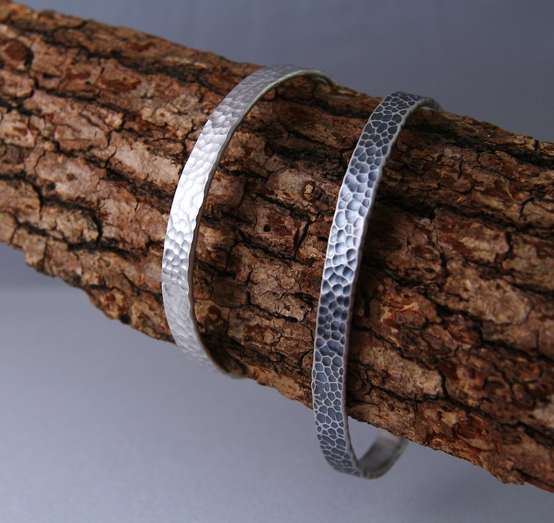 &lt;Engraving Accepted&gt; Sterling Silver Bracelet / Hammered