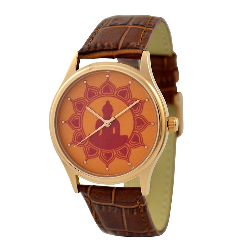 Buddha Watch-Free Shipping Worldwide - นาฬิกาผู้หญิง - โลหะ สีส้ม