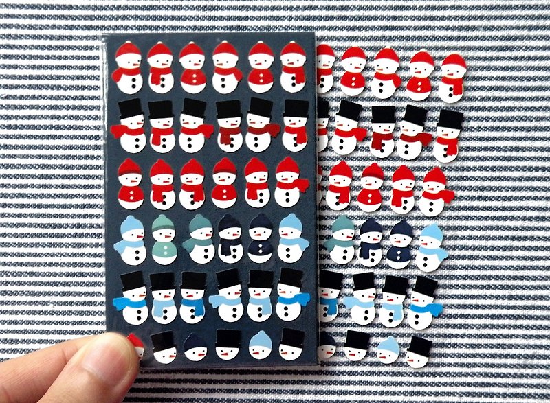 Snowman Stickers - Stickers - Waterproof Material White