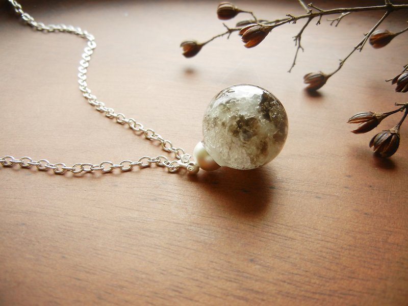 *coucoubird*Crushed Ice Crystal Chain-Marble Series- - Necklaces - Glass Black