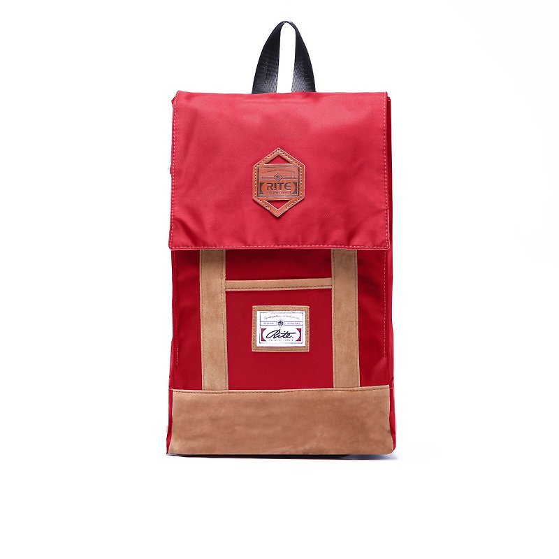 RITE | Green Man Bag - Nylon is red | after the original removable backpack - กระเป๋าเป้สะพายหลัง - วัสดุกันนำ้ สีแดง