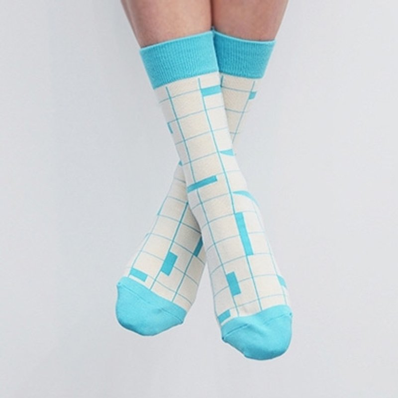 Jamstudio-openroom cute socks socks -turquoise boy, JSD76212 - ถุงเท้า - วัสดุอื่นๆ หลากหลายสี