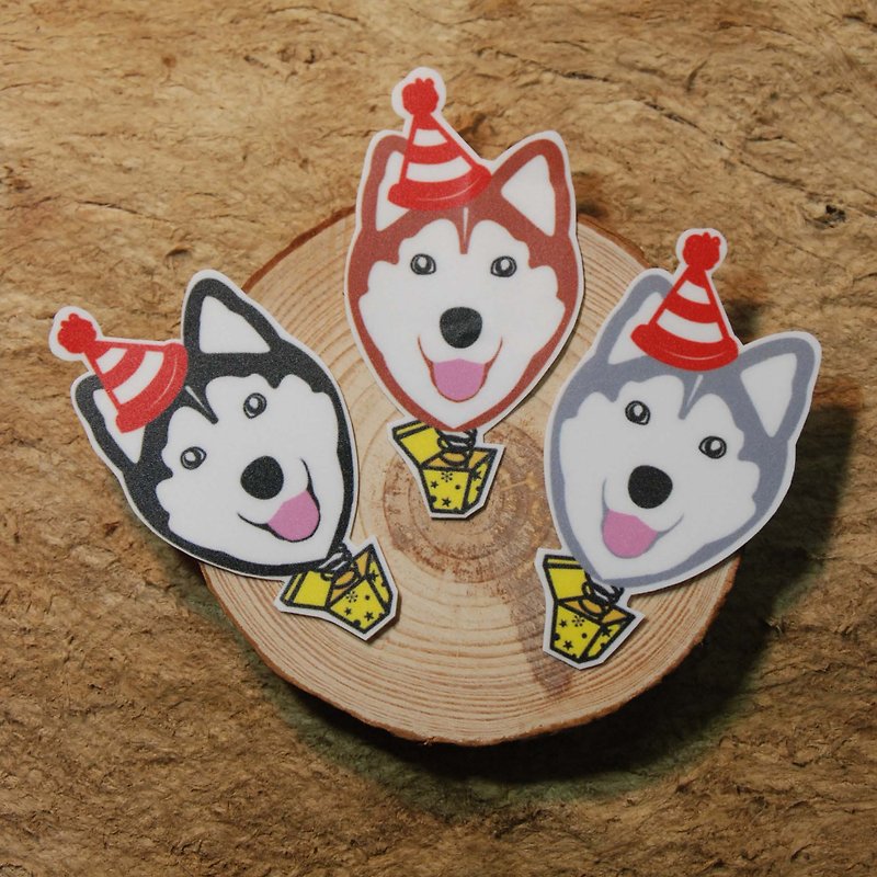 Hairy kids haunt! Shiqi!! Funny dog stickers [Choose 3 sheets of 50 yuan] - Stickers - Waterproof Material Multicolor