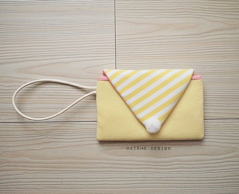 hairmo. Macaron envelope bag phone bag - yellow - เคส/ซองมือถือ - วัสดุอื่นๆ สีเหลือง
