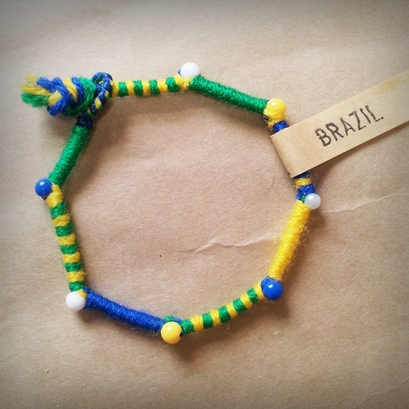 FIFA WORLD CUP / World Cup football / hand-woven bracelet / foot ring - สร้อยข้อมือ - วัสดุอื่นๆ หลากหลายสี