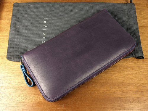 Baimiao Leather Zip Wallet – Purple Amethyst - Shop Influxx design