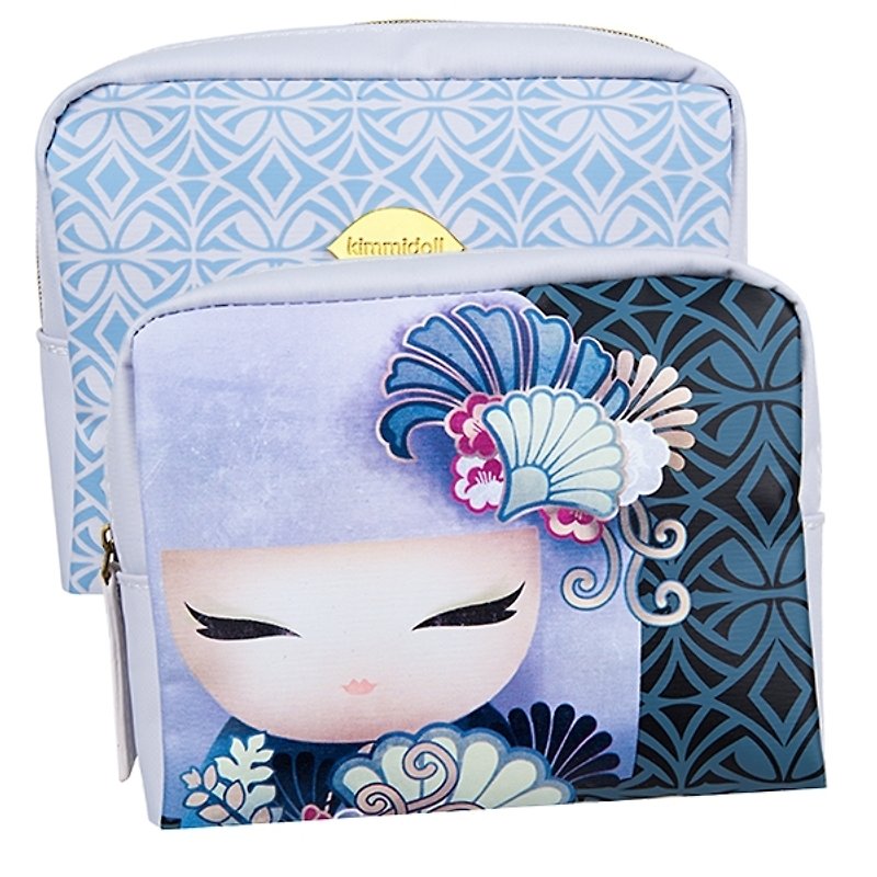 kimmidoll 和福娃娃化妝包 Airi - 化妝袋/收納袋 - 其他材質 藍色