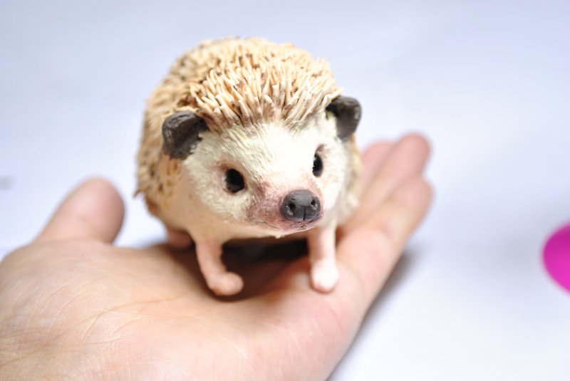 customized products Pet Doll 11-13 cm ( Hedgehog ) can be used as ornaments hand - Stuffed Dolls & Figurines - Clay Multicolor