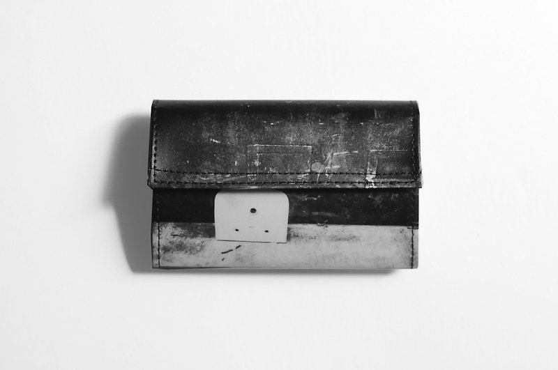 紙 長短皮夾/錢包 黑色 - 1983ER小紙包-黑白攝影系列- 倒立