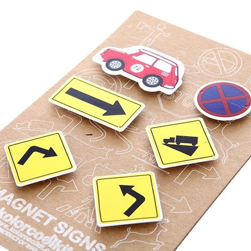 Traffic signal magnet set (Red Mini Austin) - Magnets - Other Metals 